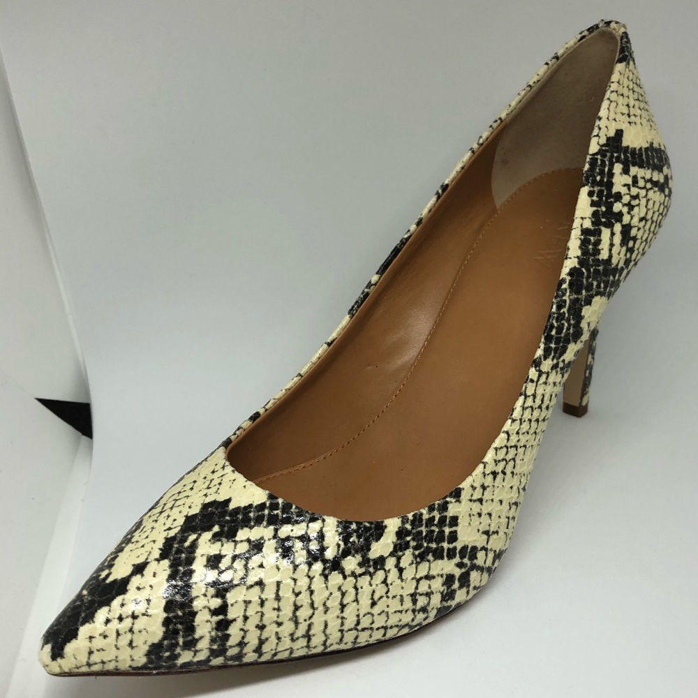 JCrew Snakeskin Kitten Heels